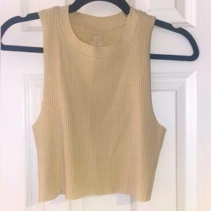 NWT Cropped Knit Cut-Off Style Tank | Aerie Size M